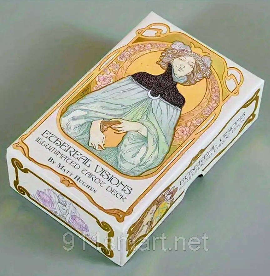 Карти Таро Ефірних видінь (Ethereal Visions tarot), з золотистим покриттям.