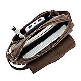 Сумка чоловіча SHVIGEL 11093 шкіряна Коричнева, фото 6