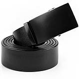 Ремінь чоловічий з затемненою пряжкою Vintage 20302 Чорний, фото 3