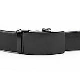 Ремінь чоловічий з затемненою пряжкою Vintage 20302 Чорний, фото 5