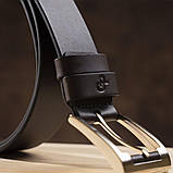 Чоловічий елітний шкіряний ремінь GRANDE PELLE 00776 Коричневий, фото 3