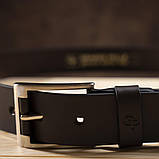 Чоловічий елітний шкіряний ремінь GRANDE PELLE 00776 Коричневий, фото 6