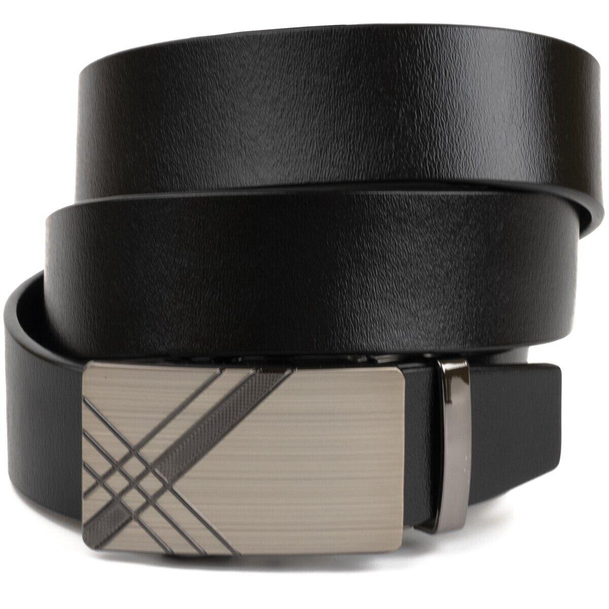 Ремінь чоловічий c затемненоб металевою пряжкою Vintage 20208 Чорний, фото 1