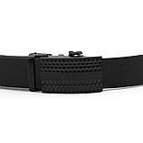 Ремінь чоловічий з автоматичною пряжкою мозаїка Vintage 20299 Чорний, фото 5