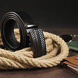 Ремінь чоловічий з автоматичною пряжкою мозаїка Vintage 20299 Чорний, фото 8