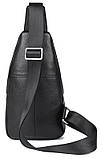 Сумка чоловіча флотар через плече Vintage 14973 Чорна, фото 6