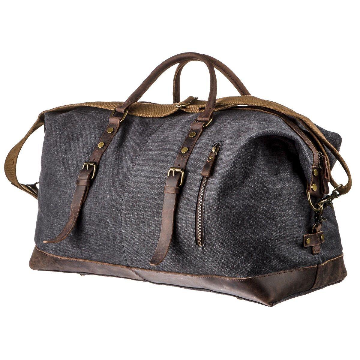 Дорожня сумка canvas Vintage 20130 Чорна, фото 1