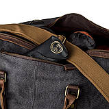 Дорожня сумка canvas Vintage 20130 Чорна, фото 3