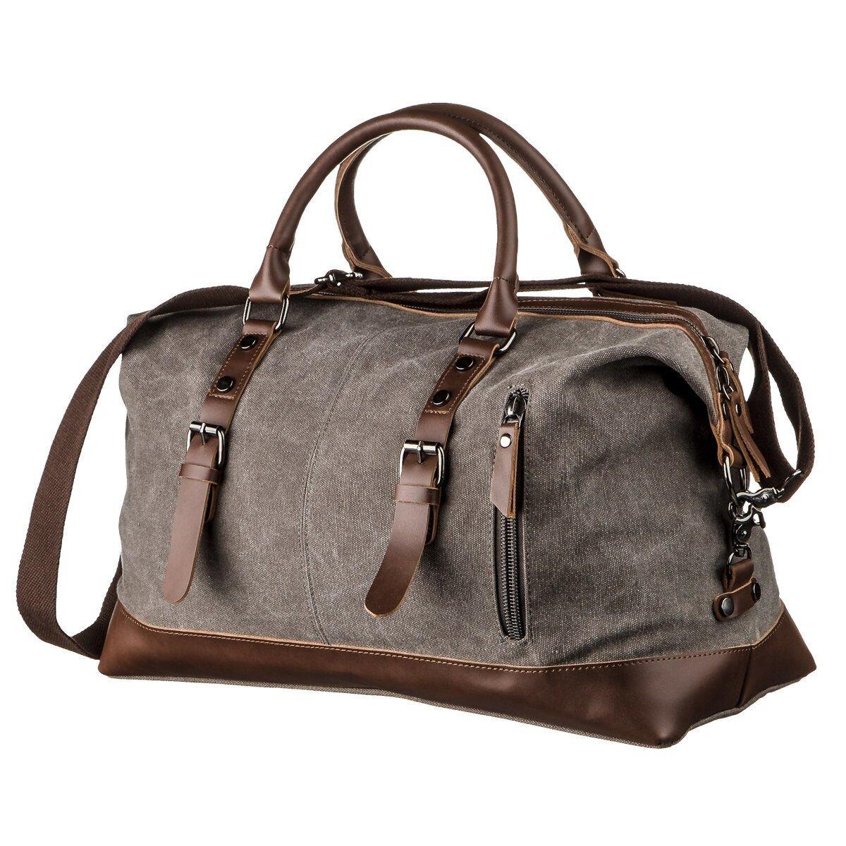 Дорожня сумка текстильна Vintage 20169 Сіра, фото 1