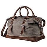 Дорожня сумка текстильна Vintage 20169 Сіра, фото 2