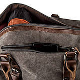 Дорожня сумка текстильна Vintage 20169 Сіра, фото 3