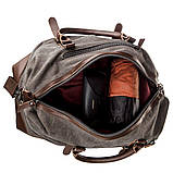 Дорожня сумка текстильна Vintage 20169 Сіра, фото 6