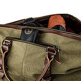 Дорожня сумка текстильна велика Vintage 20167 Зелена, фото 5