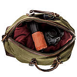 Дорожня сумка текстильна велика Vintage 20167 Зелена, фото 6