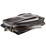 Чоловіча шкіряна сумка через плече SHVIGEL 19116 Чорна, фото 5