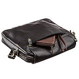 Чоловіча шкіряна сумка через плече SHVIGEL 19116 Чорна, фото 7