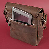 Сумка SHVIGEL 00890 з вінтажній шкіри Коричнева, фото 7