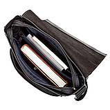 Сумка чоловіча SHVIGEL 11112 шкіряна Чорна, фото 6