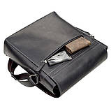 Сумка чоловіча SHVIGEL 11112 шкіряна Чорна, фото 7