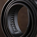 Ремінь чоловічий з пряжкою невеликий ромб Vintage 20285 Чорний, фото 7