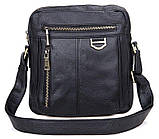 Сумка чоловіча Vintage 14436 через плече Чорна, фото 2
