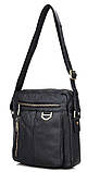 Сумка чоловіча Vintage 14436 через плече Чорна, фото 4