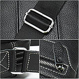 Сумка чоловіча шкіряна флотар Vintage 20018 Чорна, фото 6