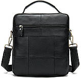 Сумка чоловіча флотар Vintage 14763 Чорна, фото 2