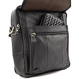 Сумка чоловіча флотар Vintage 14763 Чорна, фото 5