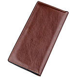 Кожний вертикальний купюрник GRANDE PELLE 11213 Коричневий, фото 2