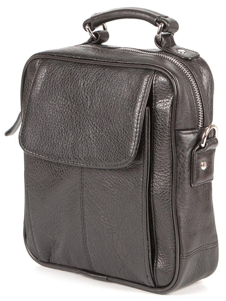 Сумка SHVIGEL 00875 з високоякісної шкіри Чорна, фото 1