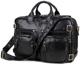 Сумка чоловіча Vintage 14219 трансформер Чорна