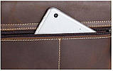 Сумка чоловіча Vintage 14675 Коричнева, фото 9