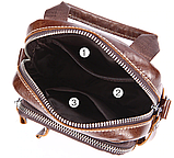 Сумка-барсетка на пояс чоловіча шкіряна Vintage 20012 Коричнева, фото 6