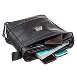 Сумка чоловіча SHVIGEL 11137 з вінтажної шкіри Чорна, фото 5