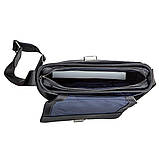 Сумка чоловіча SHVIGEL 11137 з вінтажної шкіри Чорна, фото 6