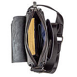 Сумка чоловіча комбо SHVIGEL 11174 шкіряна Чорна, фото 6