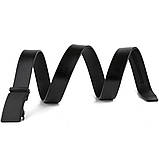 Ремінь чоловічий з автоматичною матовою чорної пряжкою Vintage 20303 Чорний, фото 4