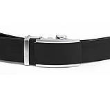 Ремінь чоловічий з автоматичною пряжкою Vintage 20294 Чорний, фото 2