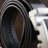 Ремінь чоловічий з автоматичною пряжкою Vintage 20294 Чорний, фото 8