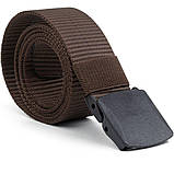 Тканинний чоловічий ремінь Vintage 20229 Коричневий, фото 3