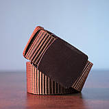 Тканинний чоловічий ремінь Vintage 20229 Коричневий, фото 8