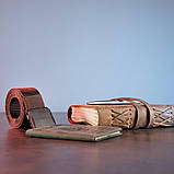 Тканинний чоловічий ремінь Vintage 20229 Коричневий, фото 10