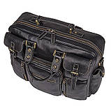 Багатофункціональна сумка з натуральної шкіри Vintage 14204 Чорна, фото 6