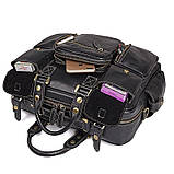 Багатофункціональна сумка з натуральної шкіри Vintage 14204 Чорна, фото 9