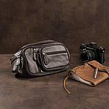 Поясна cумка об'ємна чоловіча Vintage 14860 Коричнева, фото 8