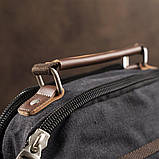 Сумка вертикальна текстильна Vintage 20079 Чорна, фото 8