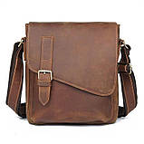 Шкіряна чоловіча сумка Vintage 20206 Коричнева, фото 2