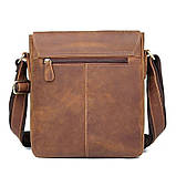 Шкіряна чоловіча сумка Vintage 20206 Коричнева, фото 5