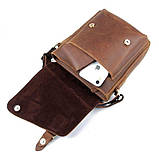 Шкіряна чоловіча сумка Vintage 20206 Коричнева, фото 7